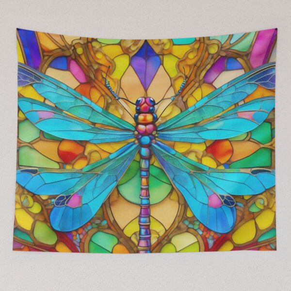 Item preview, Dragonfly Stained Glass Art designed and sold by druidwolfart.