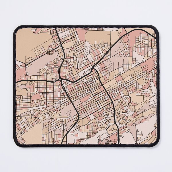 Item preview, Birmingham Map Pattern in Soft Pink Pastels designed and sold by PatternMaps.