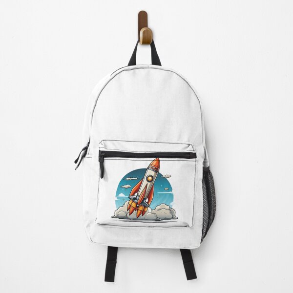 Item preview, Cartoon style rocket take off in smoke designed and sold by MiraCleAI.