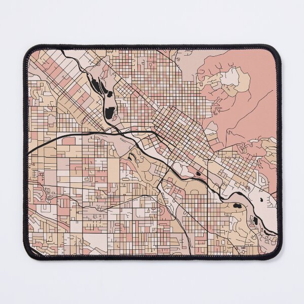 Item preview, Boise Map Pattern in Soft Pink Pastels designed and sold by PatternMaps.