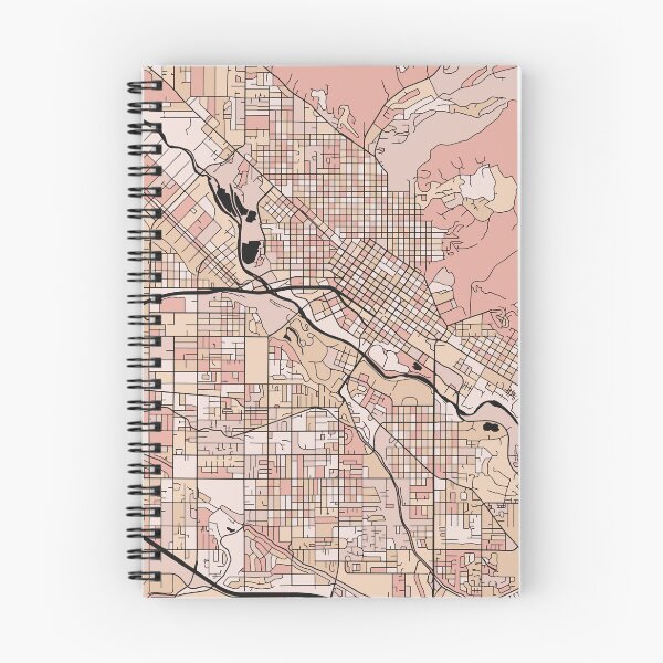 Item preview, Boise Map Pattern in Soft Pink Pastels designed and sold by PatternMaps.