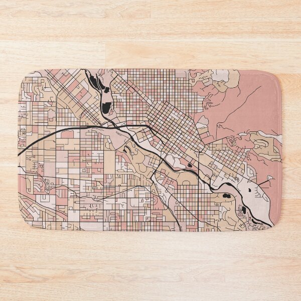 Item preview, Boise Map Pattern in Soft Pink Pastels designed and sold by PatternMaps.