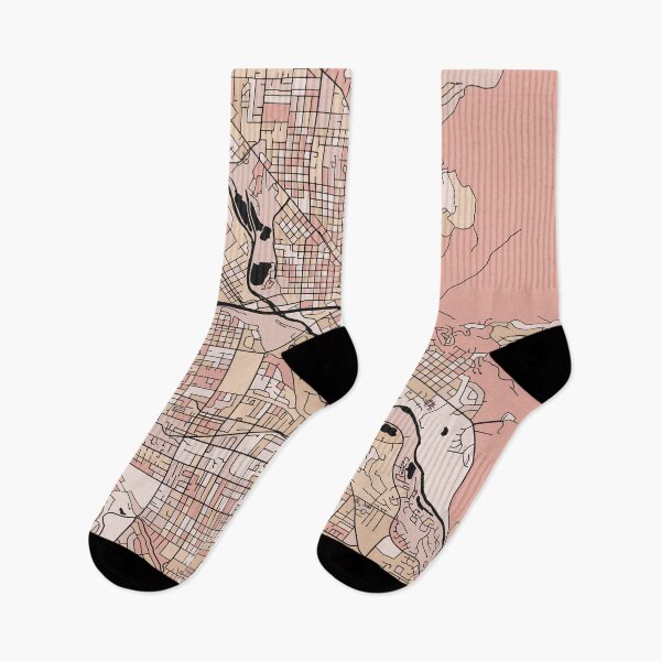 Item preview, Boise Map Pattern in Soft Pink Pastels designed and sold by PatternMaps.