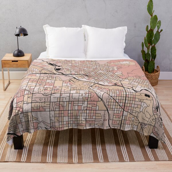 Item preview, Boise Map Pattern in Soft Pink Pastels designed and sold by PatternMaps.