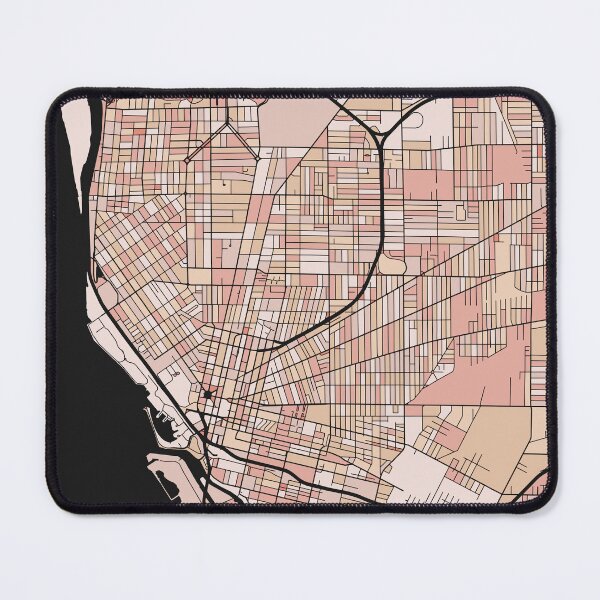 Item preview, Buffalo Map Pattern in Soft Pink Pastels designed and sold by PatternMaps.
