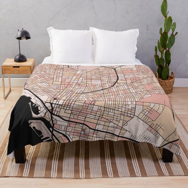 Item preview, Buffalo Map Pattern in Soft Pink Pastels designed and sold by PatternMaps.