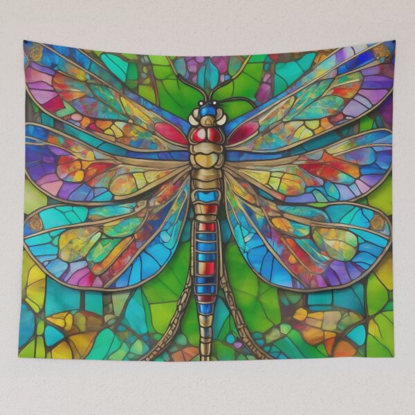 Item preview, Dragonfly Stained Glass Art designed and sold by druidwolfart.