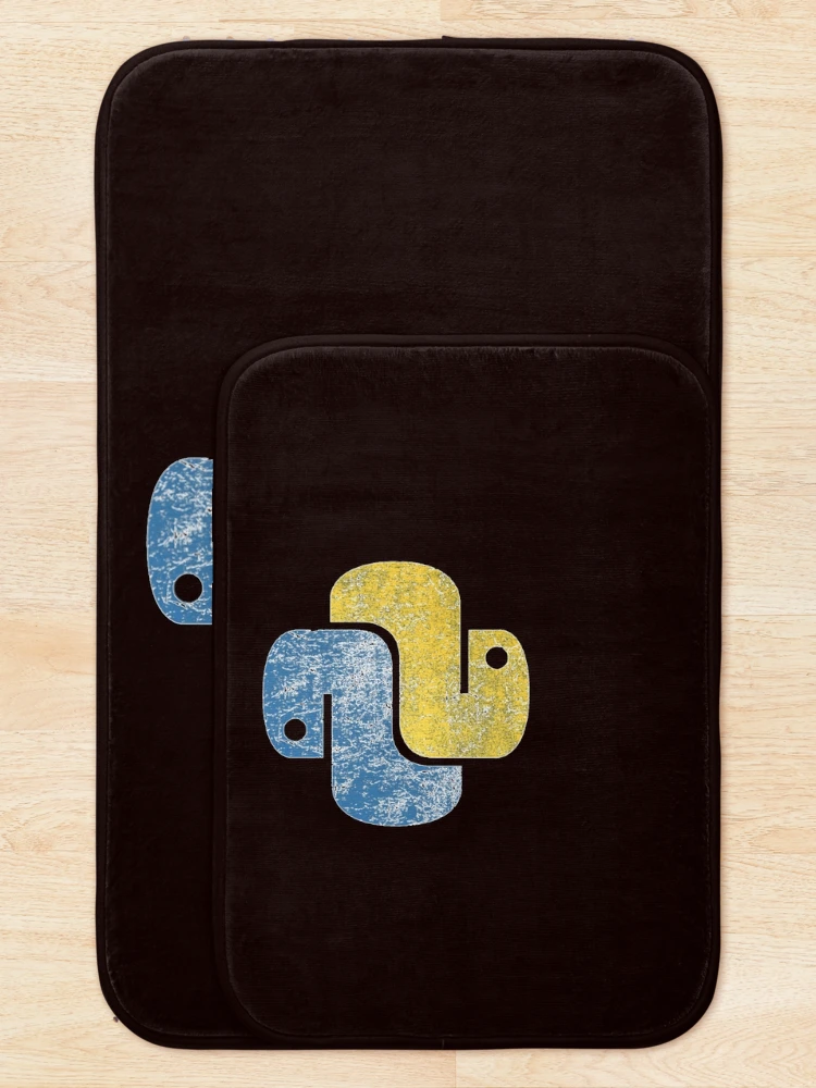 Thumbnail 5 of 6, Bath Mat, Python Logo Programming Language designed and sold by SamGreathouse.