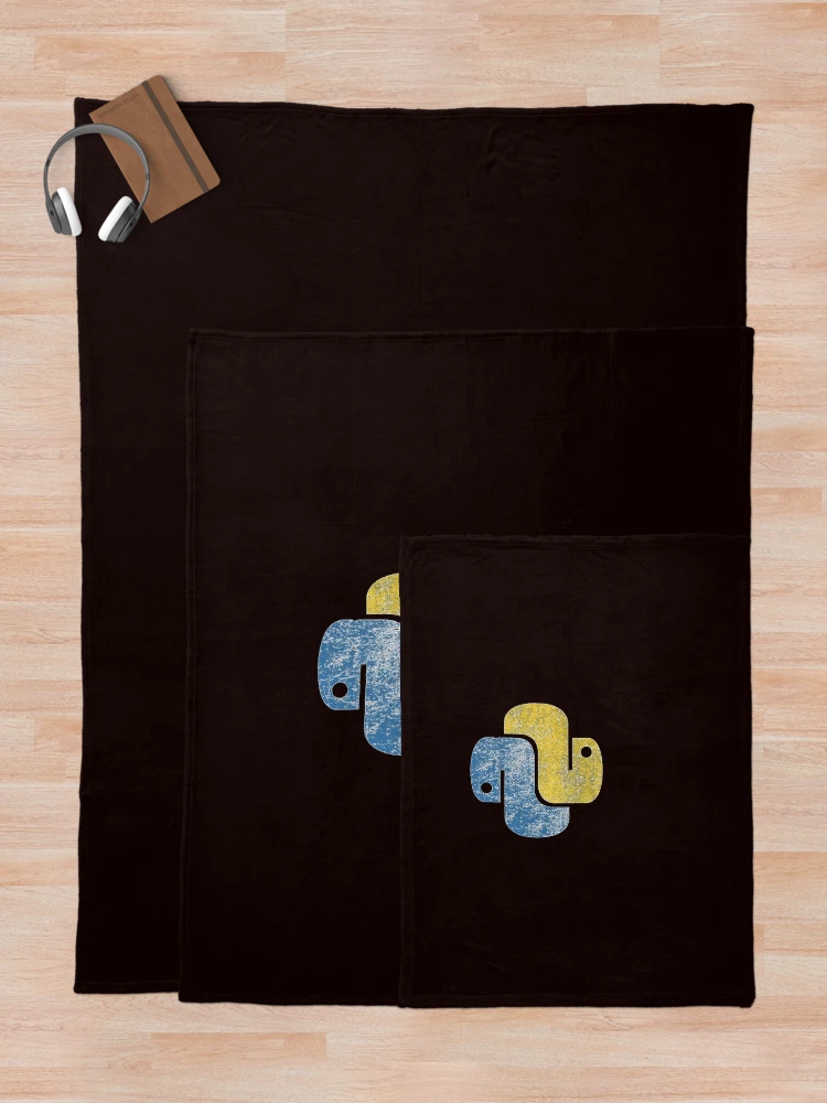 Thumbnail 5 of 6, Throw Blanket, Python Logo Programming Language designed and sold by SamGreathouse.