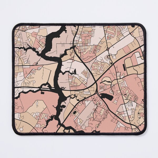 Item preview, Chesapeake Map Pattern in Soft Pink Pastels designed and sold by PatternMaps.