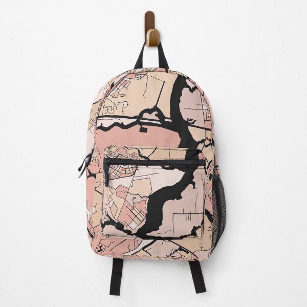 Item preview, Chesapeake Map Pattern in Soft Pink Pastels designed and sold by PatternMaps.
