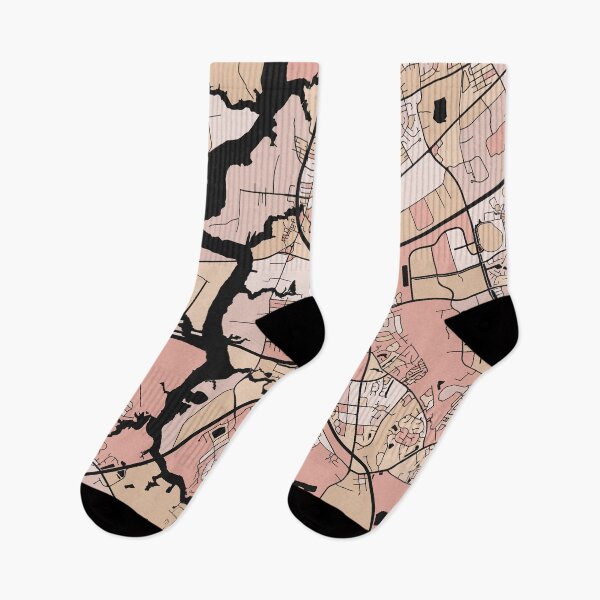 Item preview, Chesapeake Map Pattern in Soft Pink Pastels designed and sold by PatternMaps.