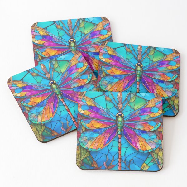 Item preview, Dragonfly Stained Glass Art designed and sold by druidwolfart.