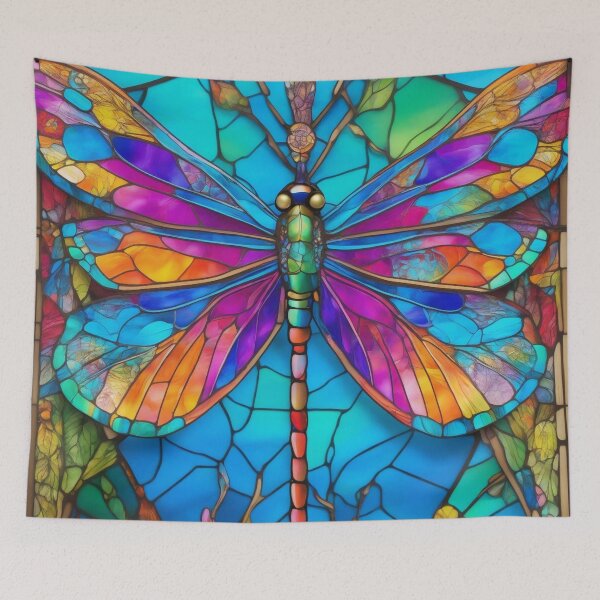 Item preview, Dragonfly Stained Glass Art designed and sold by druidwolfart.