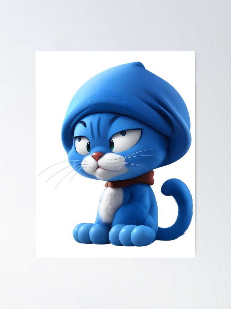 girl blue cat hoodie - AI Photo Generator - starryai