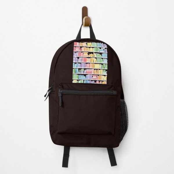 Artikelvorschau, Rainbow Books Shelf Pattern (Black Background) entworfen und verkauft von SamGreathouse.