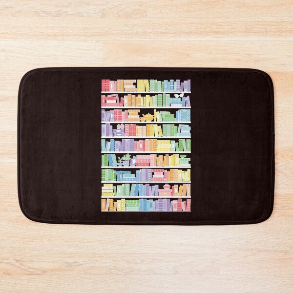 Artikelvorschau, Rainbow Books Shelf Pattern (Black Background)   entworfen und verkauft von SamGreathouse.