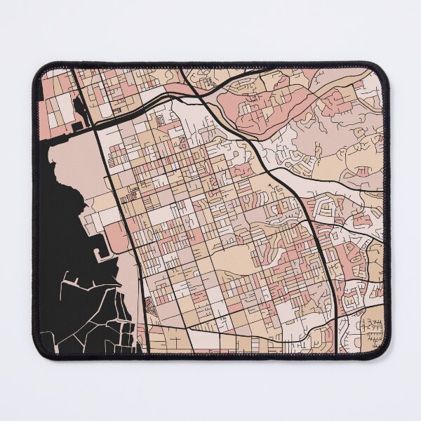 Item preview, Chula Vista Map Pattern in Soft Pink Pastels designed and sold by PatternMaps.