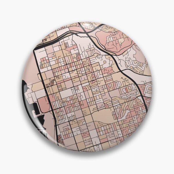 Artikelvorschau, Chula Vista-Kartenmuster in zartrosa Pastelltönen entworfen und verkauft von PatternMaps.