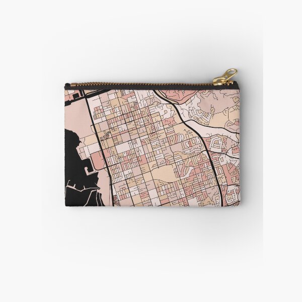 Artikelvorschau, Chula Vista-Kartenmuster in zartrosa Pastelltönen entworfen und verkauft von PatternMaps.