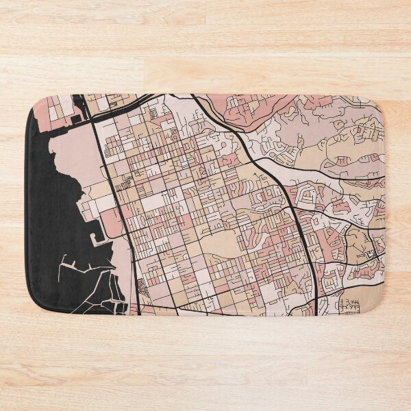Item preview, Chula Vista Map Pattern in Soft Pink Pastels designed and sold by PatternMaps.