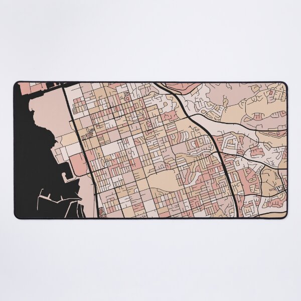 Item preview, Chula Vista Map Pattern in Soft Pink Pastels designed and sold by PatternMaps.
