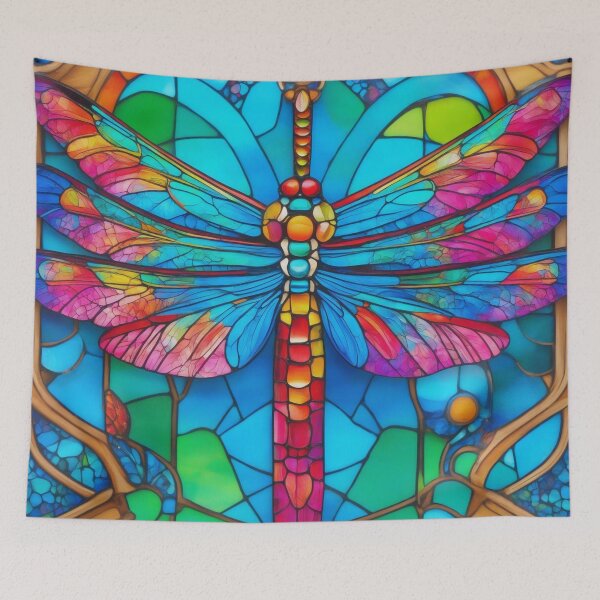 Item preview, Dragonfly Stained Glass Art designed and sold by druidwolfart.