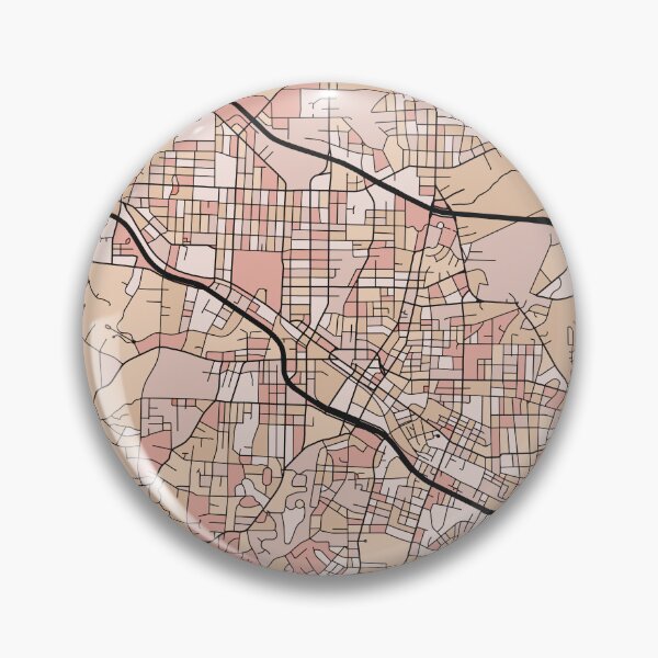 Artikelvorschau, Durham-Kartenmuster in zartrosa Pastelltönen entworfen und verkauft von PatternMaps.