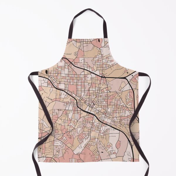 Item preview, Durham Map Pattern in Soft Pink Pastels designed and sold by PatternMaps.