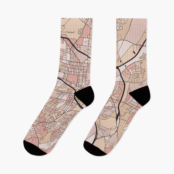 Item preview, Durham Map Pattern in Soft Pink Pastels designed and sold by PatternMaps.