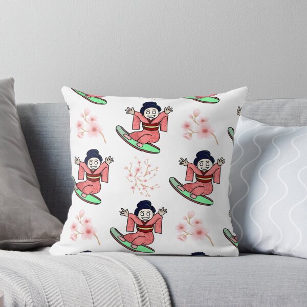 Item preview, The Surfing Geisha with Cherry Blossoms Pattern designed and sold by Fr0mtheMachine.