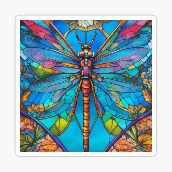 Stained Glass Dragonfly Merch & Gifts for Sale