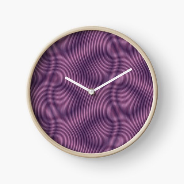 Holey Moiré - lavender-purple Clock