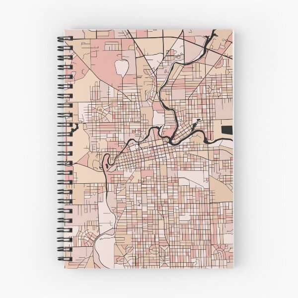 Item preview, Fort Wayne Map Pattern in Soft Pink Pastels designed and sold by PatternMaps.