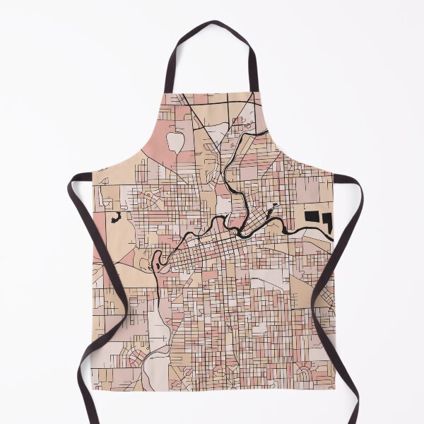 Item preview, Fort Wayne Map Pattern in Soft Pink Pastels designed and sold by PatternMaps.