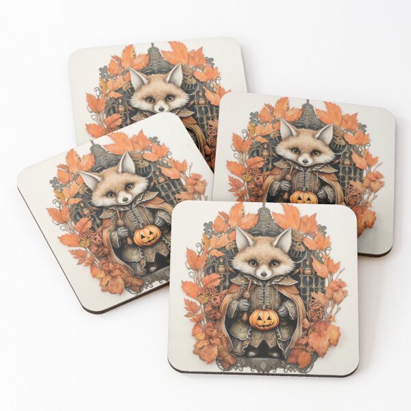 Item preview, Halloween: Enchanted Fox of the Harvest Moon designed and sold by Digital Contours.