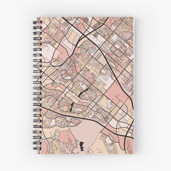 Item preview, Irvine Map Pattern in Soft Pink Pastels designed and sold by PatternMaps.
