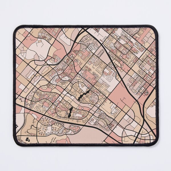 Item preview, Irvine Map Pattern in Soft Pink Pastels designed and sold by PatternMaps.