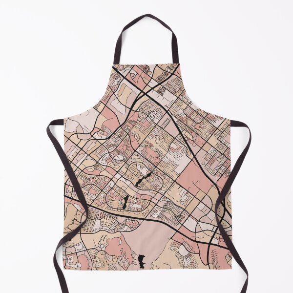 Item preview, Irvine Map Pattern in Soft Pink Pastels designed and sold by PatternMaps.