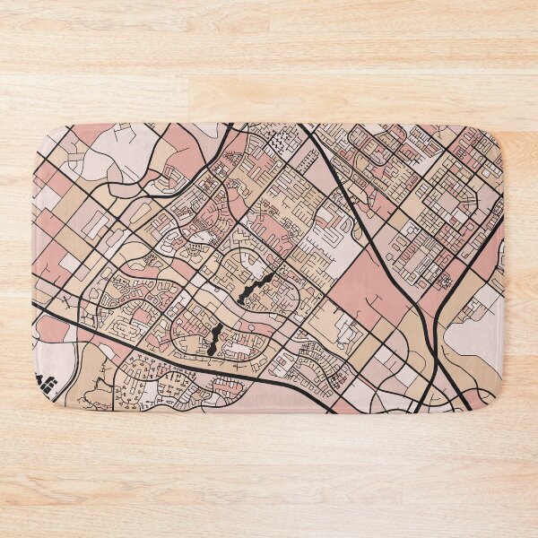 Item preview, Irvine Map Pattern in Soft Pink Pastels designed and sold by PatternMaps.