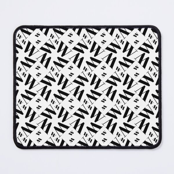 Item preview, W Alphabet Letter Black Seamless designed and sold by MUJU-pixel.