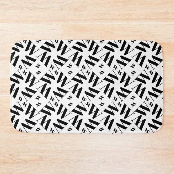 Item preview, W Alphabet Letter Black Seamless designed and sold by MUJU-pixel.