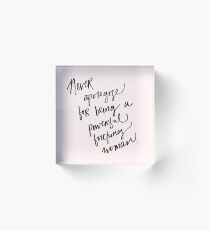 Powerful F-ing Woman Acrylic Block
