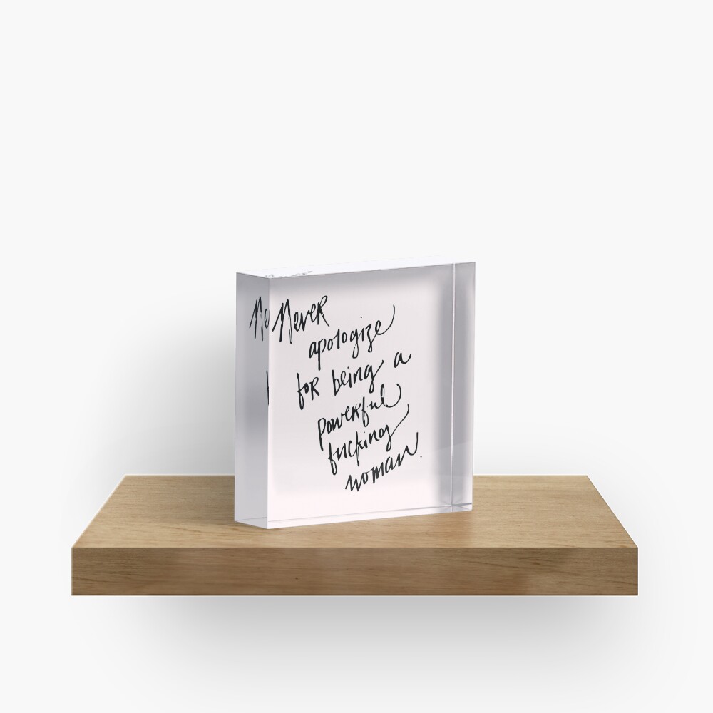 Powerful F-ing Woman Acrylic Block