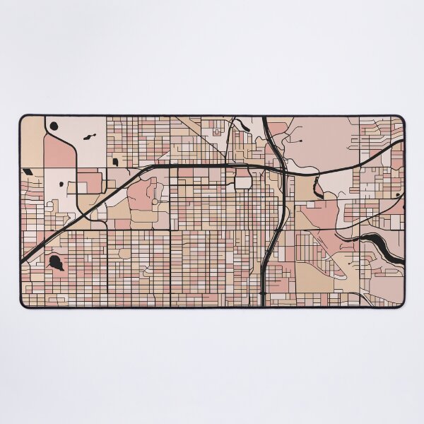 Item preview, Lubbock Map Pattern in Soft Pink Pastels designed and sold by PatternMaps.