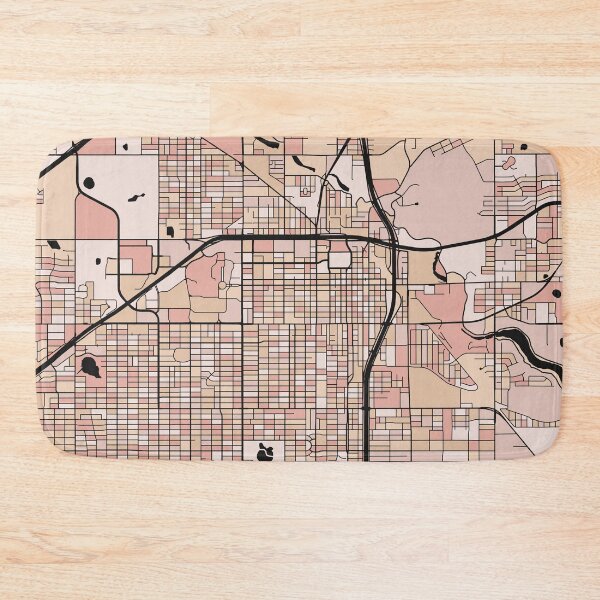 Item preview, Lubbock Map Pattern in Soft Pink Pastels designed and sold by PatternMaps.