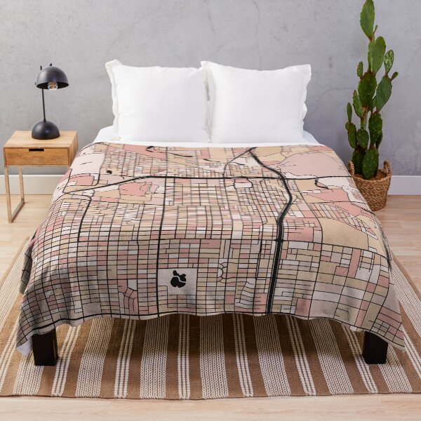 Item preview, Lubbock Map Pattern in Soft Pink Pastels designed and sold by PatternMaps.