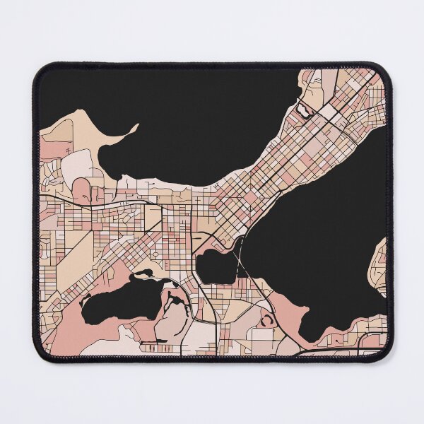 Item preview, Madison Map Pattern in Soft Pink Pastels designed and sold by PatternMaps.