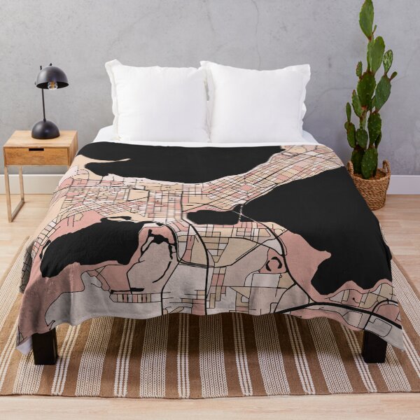 Item preview, Madison Map Pattern in Soft Pink Pastels designed and sold by PatternMaps.