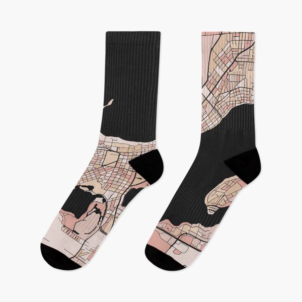 Item preview, Madison Map Pattern in Soft Pink Pastels designed and sold by PatternMaps.
